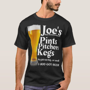 Camiseta Joes Beer Remove Service Funny Beer Aovers