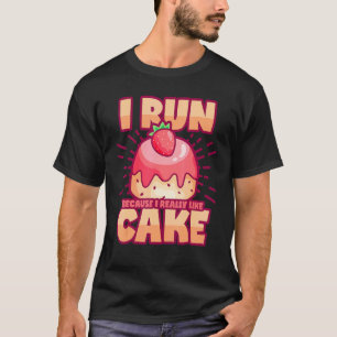 Camiseta Jogging & Cake Dice Para Corredoras Y Hinchas De P