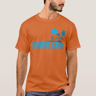 Camiseta Jogging en la playa con palmeras Corriendo tripula