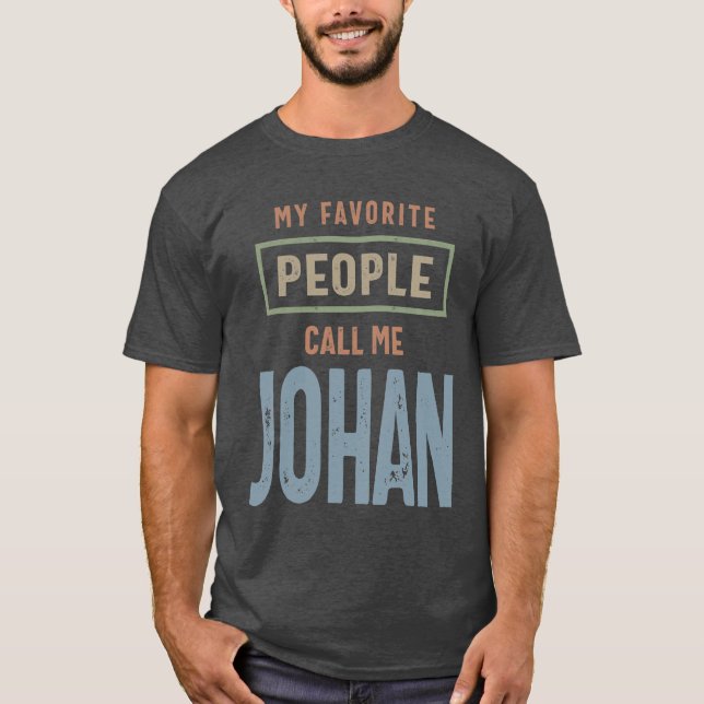 Camiseta Johan Personalizado Name Birthday Gift (Anverso)