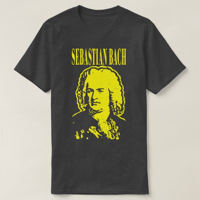 Camiseta Johann Sebastian Bach Clásico Estilo Grunge (Diseño del anverso)