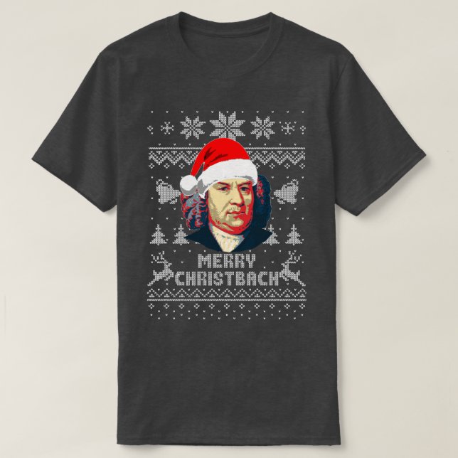Camiseta Johann Sebastian Bach Merry Christbach (Diseño del anverso)