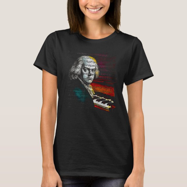 Camiseta Johann Sebastian Bach Music Pianist (Anverso)