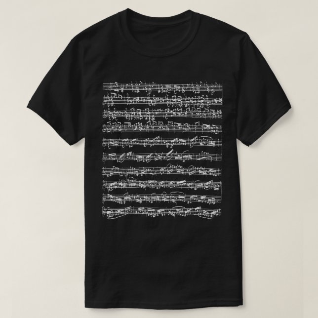 Camiseta Johann Sebastian Bach Partita d-Minor Chaconne Sol (Diseño del anverso)