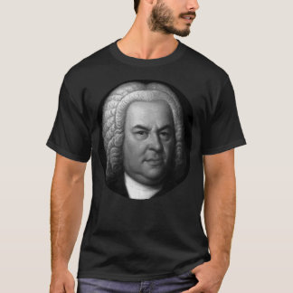 Camiseta Johann Sebastian Bach Retrato blanco y negro