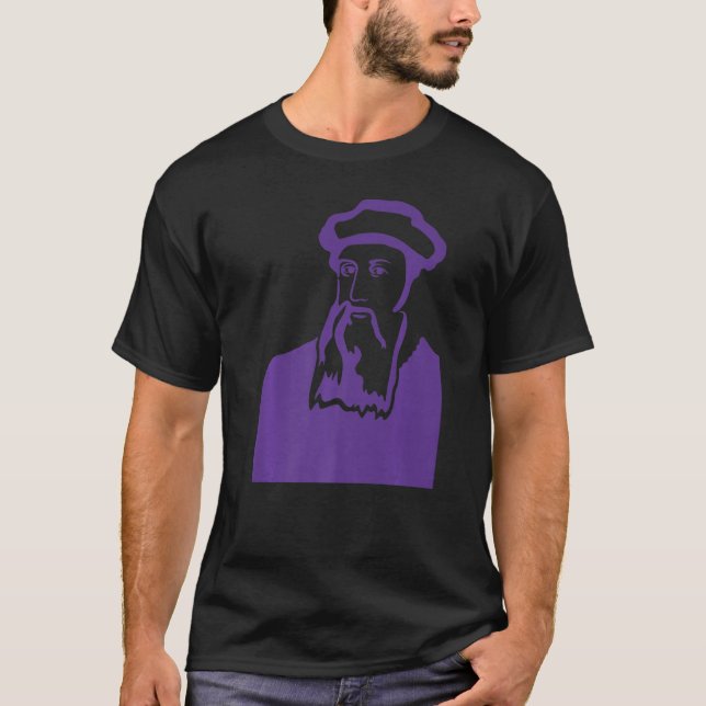Camiseta Johannes Gutenberg Imprimir libro de prensa leyend (Anverso)