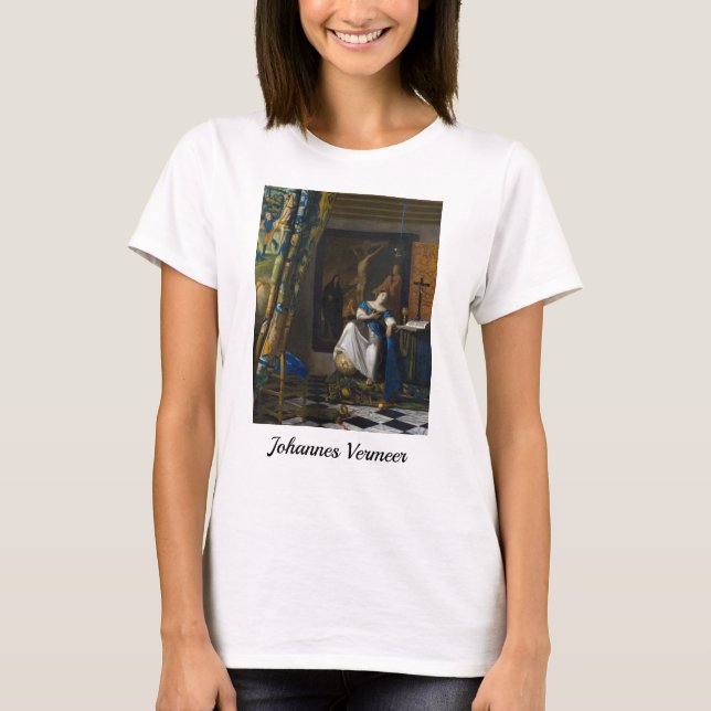 Camiseta Johannes Vermeer - Alegoría de la fe (Anverso)
