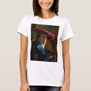 Camiseta Johannes Vermeer - Chica con un Gorra rojo