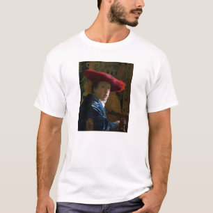 Camiseta Johannes Vermeer - Chica con un Gorra rojo