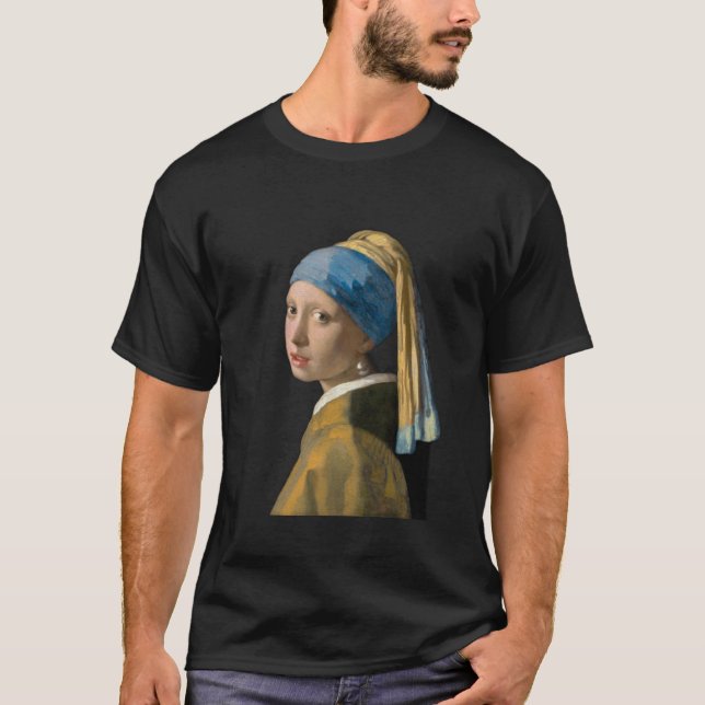 Camiseta Johannes Vermeer, Chica de Pearl Earring (Anverso)