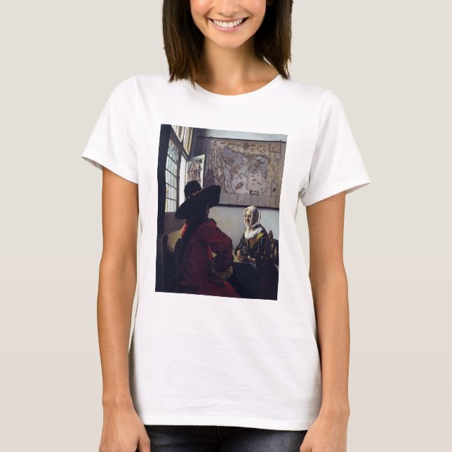 Camiseta Johannes Vermeer, Funcionario Y Chica Ridículo (Anverso)