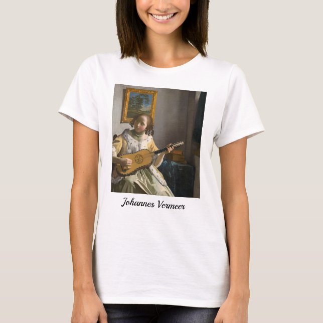 Camiseta Johannes Vermeer, guitarrista (Anverso)
