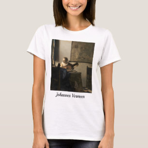 Camiseta Johannes Vermeer - Joven mujer con un Lute