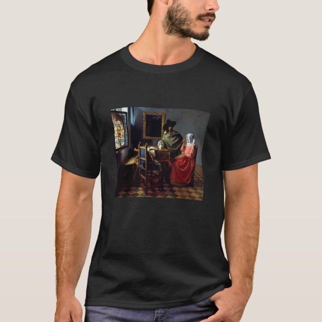 Camiseta Johannes Vermeer - La copa de vino (Anverso)