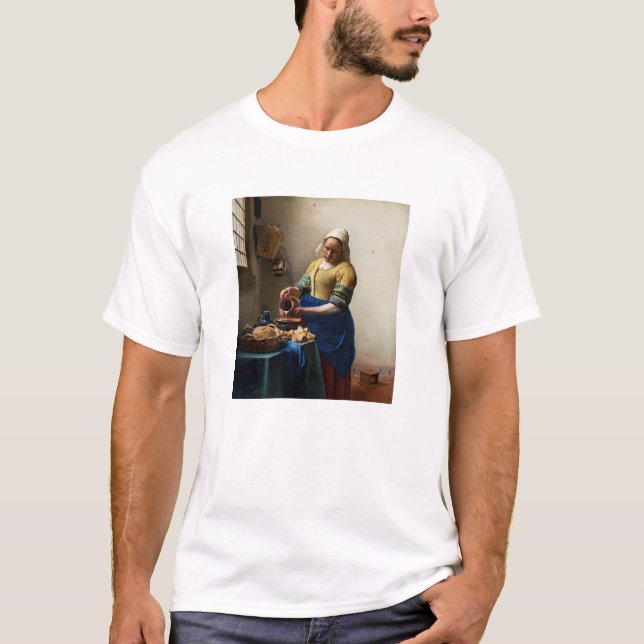 Camiseta Johannes Vermeer - La Milkmaid (Anverso)