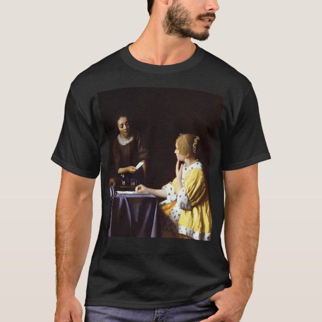 Camiseta Johannes Vermeer Lady con su criada (Anverso)