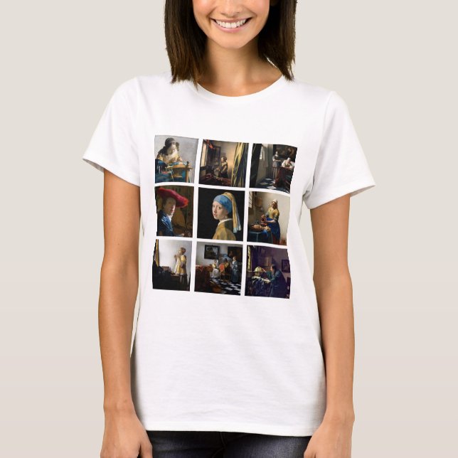 Camiseta Johannes Vermeer - Masterpieces Grid (Anverso)
