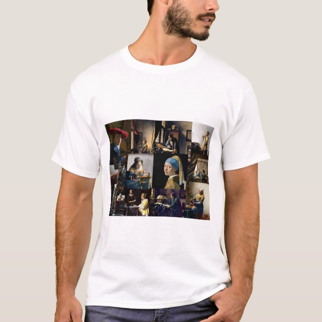 Camiseta Johannes Vermeer - Masterpieces Patchwork (Anverso)