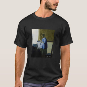 Camiseta Johannes Vermeer - Mujer en azul leyendo una carta