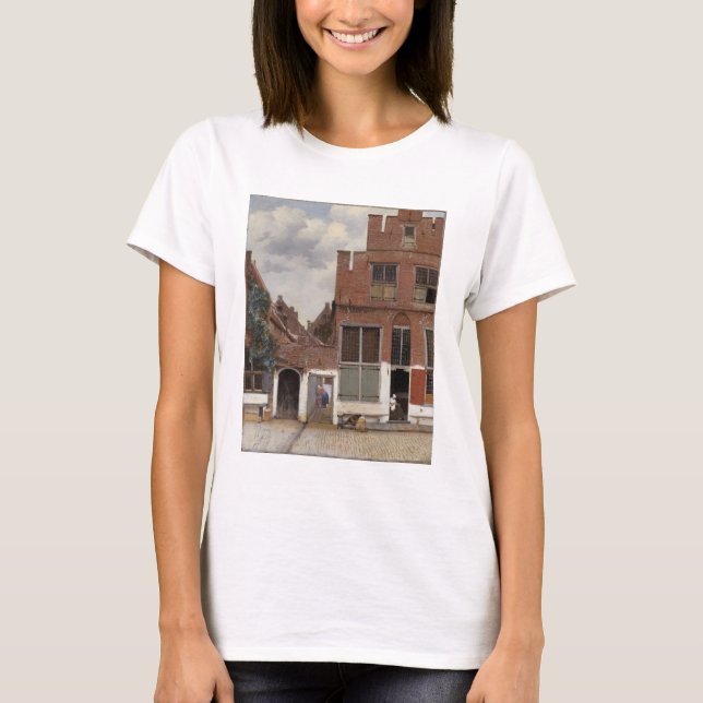 Camiseta Johannes Vermeer, Vista De Las Casas De Delft (Anverso)