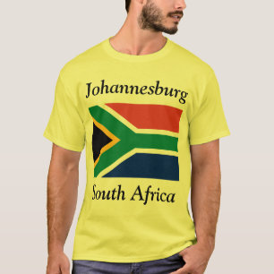 Camiseta Johannesburg, Suráfrica con la bandera surafricana