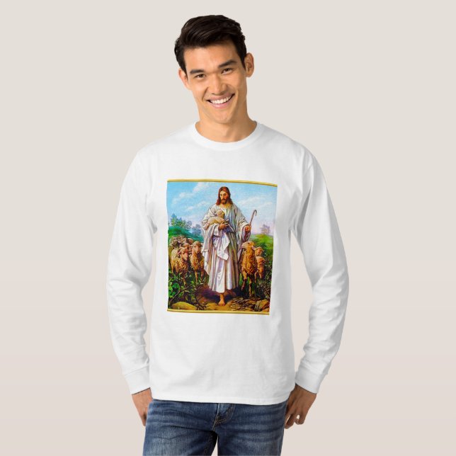 Camiseta John 10:7-21 Soy el Buen Pastor (Anverso completo)