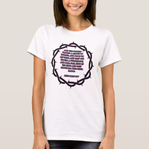 Camiseta John 19:2-3 KJV Biblia contra escritura de mujer
