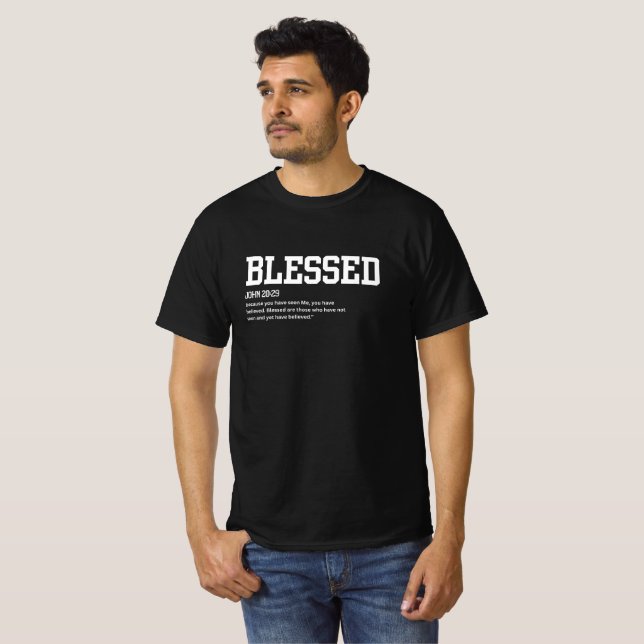 Camiseta John 20:29 Mens T-Shirt (Anverso completo)