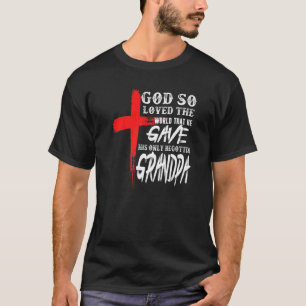 Camiseta John 316: Abuelo cristiano de la cruz cristiana