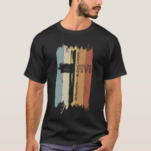 Camiseta John 316 Christian Cross Bible Retro Christ Religi