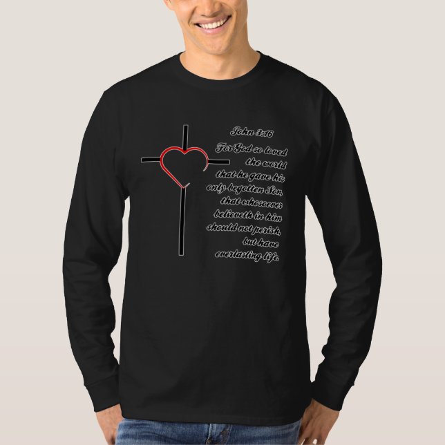 Camiseta John 316 John Chapter 3 Verse 16 Bible Verse King  (Anverso)