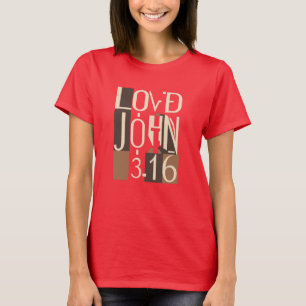 Camiseta John 3:16 Arte de Cubismo Amado