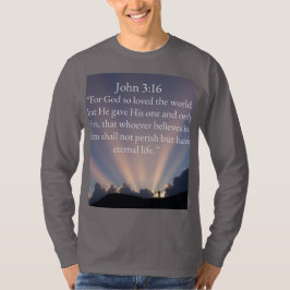 Camiseta John 3:16 Bible Verse Men's Long Sleeve Tee Shirt
