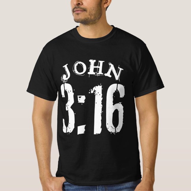 CAMISETA JOHN 3 16 BIBLIA VERSE (Anverso)