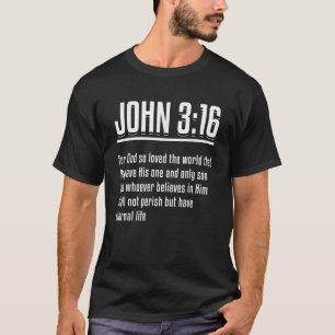Camiseta John 3 16 Biblia Verse Tshirt T Shirt