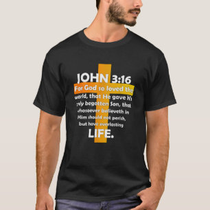 Camiseta John 3 16 KJV Biblia Christian T Shirt 03