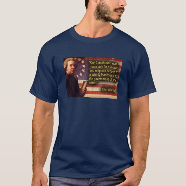 Camiseta John Adam palabras famosas América fundador Padre (Anverso)