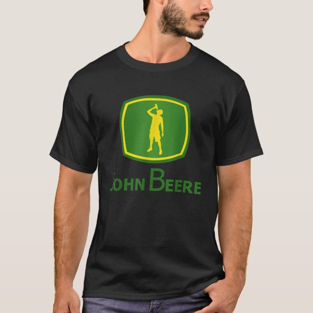 Camiseta John Beere Gracioso Camping Day Beer Lover B (Anverso)
