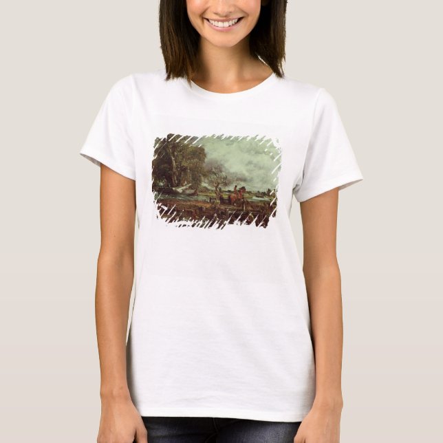 Camiseta John Constable | Caballo que salta, c.1825 (aceite (Anverso)