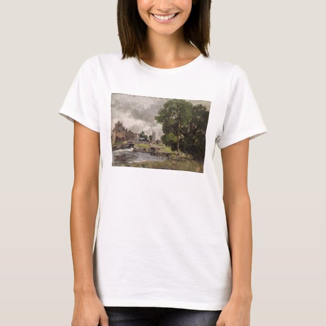 Camiseta John Constable | Dedham Lock y Mill (Anverso)