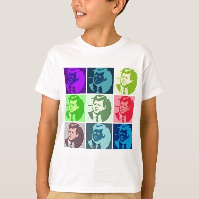 Camiseta John F Kennedy Pop Art (Anverso)