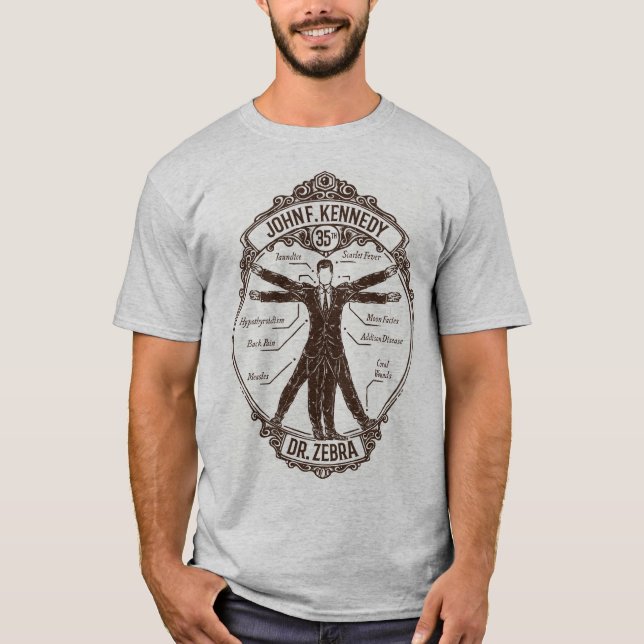 Camiseta John F. Kennedy -- Presidente enfermo T-shirt (Anverso)