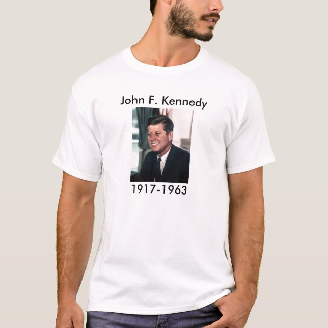 Camiseta John F. Kennedy, retrato de la foto de la Casa (Anverso)