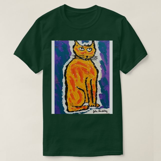 Camiseta John Hinckley pintura original del gato TShirt (Diseño del anverso)