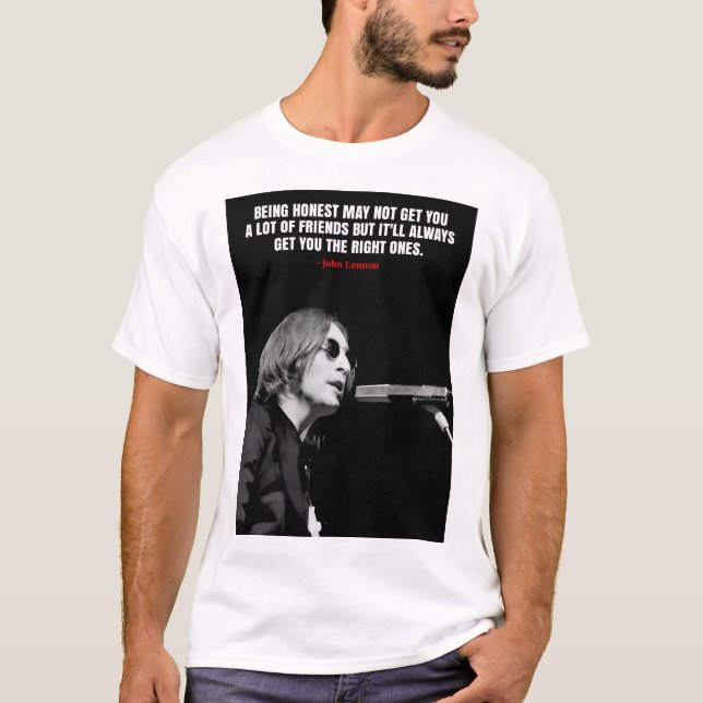 Camiseta John Lennon quotes T-Shirt (Anverso)