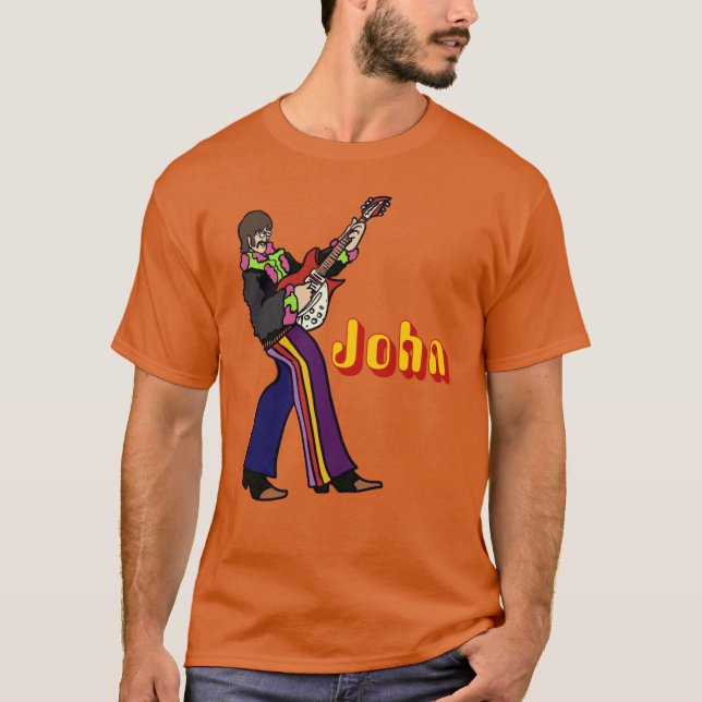 Camiseta John Lennon Yellow Submarine character plays guita (Anverso)