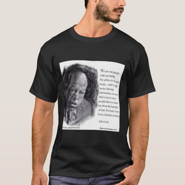 Camiseta John Lewis y cita bello retrato (Anverso)