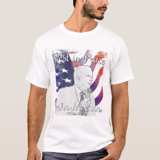 Camiseta John McCain descansa en paz, POW, elemento de band