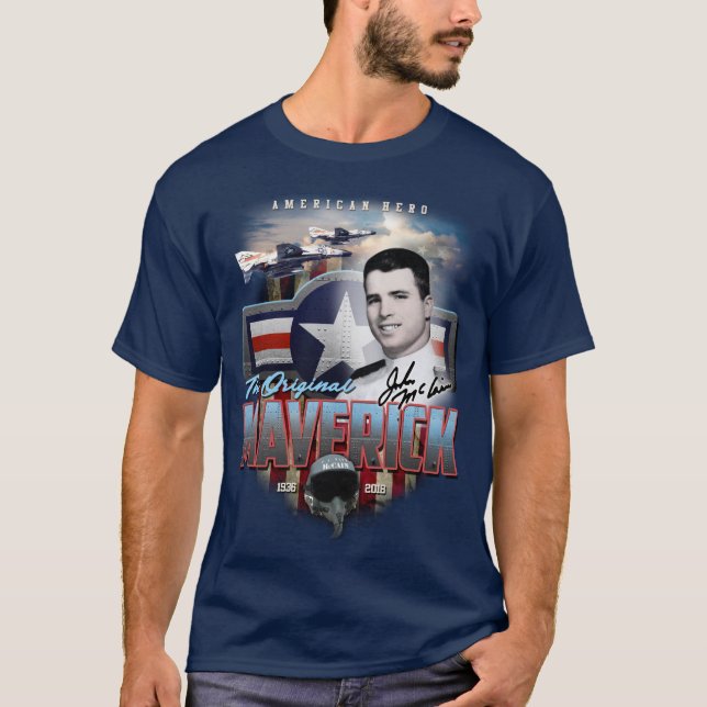 Camiseta John McCain el héroe americano inconformista (Anverso)