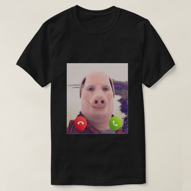 Camiseta John Pork Está Llamando A Un Teléfono De Respuesta (Diseño del anverso)